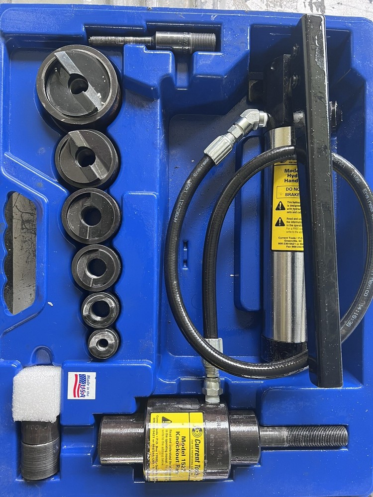 Current Tools Model 152 PM - 1/2” to 2” Hydraulic Knockout Sets New