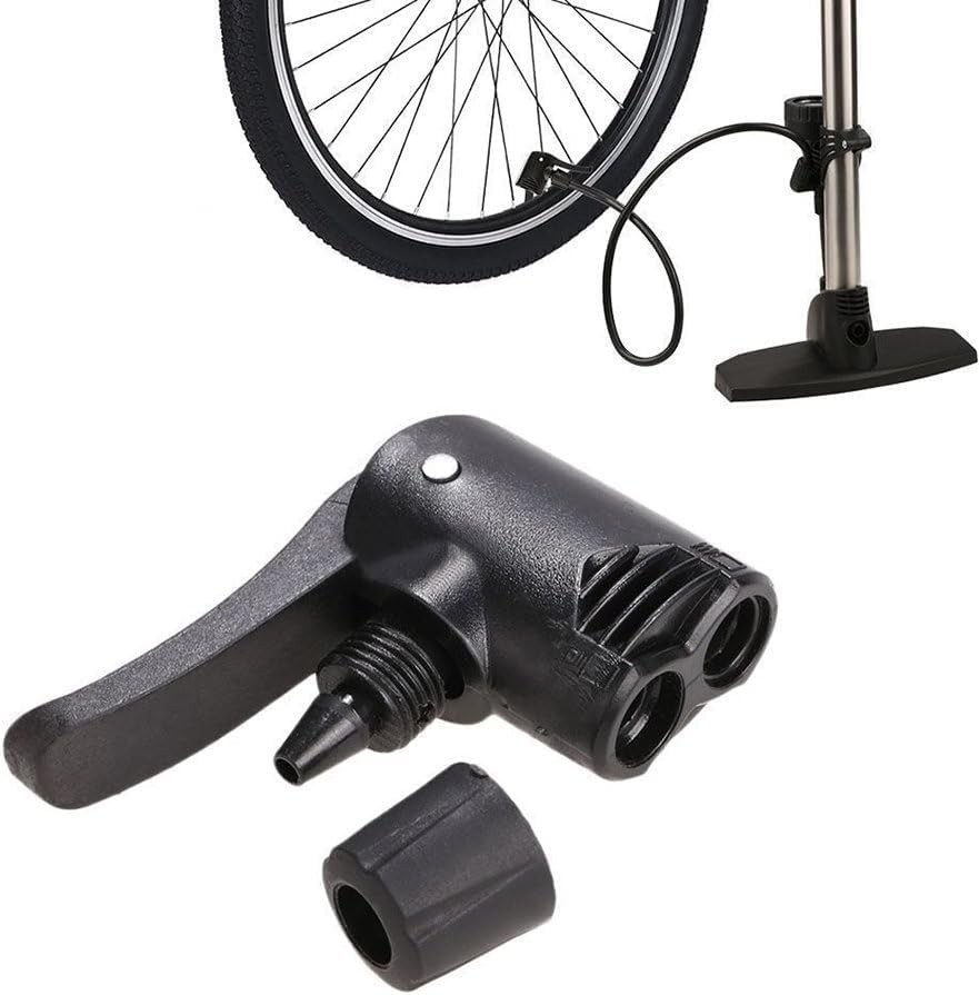 Black Pump Adapter Valve, 3 in 1 Replacement Dual Head Air Pump
