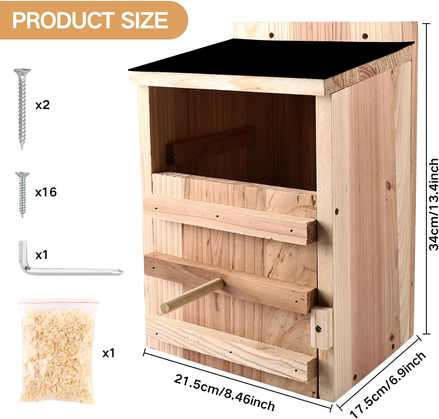 Owl House Premium Cedar Wood Screech & Barn Owl Nesting Box - Large Handmade Bir