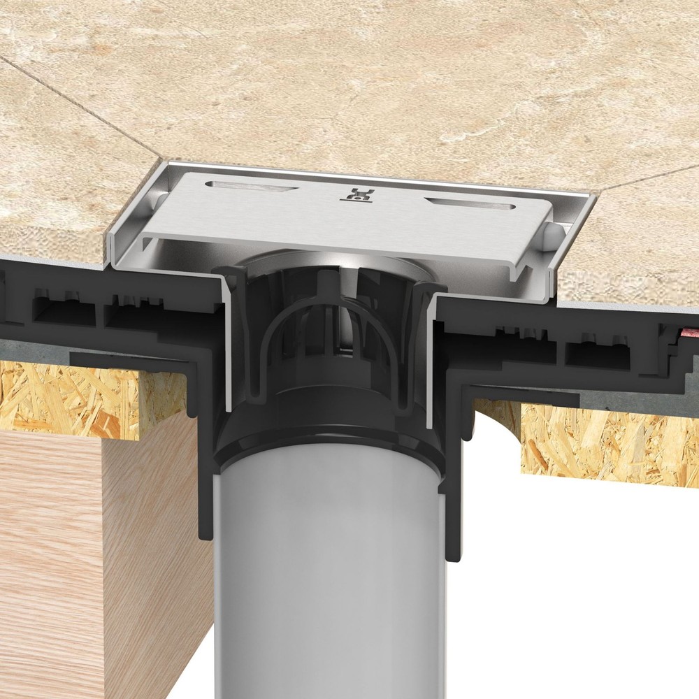 Guru PVC Square Drain Connector (Grey)