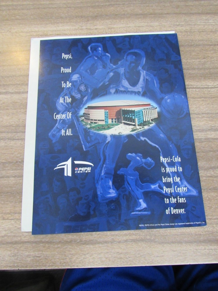 2000-01 Avalanche vs. Coyotes Playoff Program w/ Roster Card 4/21/00