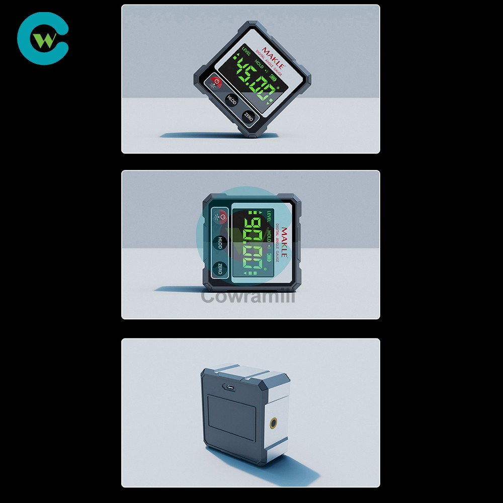 360° Magnetic Digital Level Angle Finder Protractor Inclinometer Rechargeable