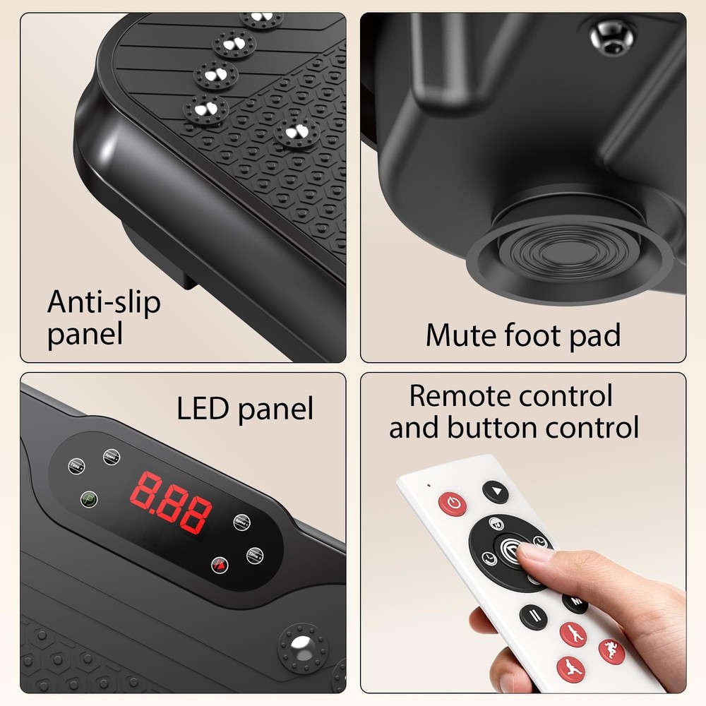 Vibration Plate Exercise Machine for Lymphatic Drainage,Power Vibrate Stand S...