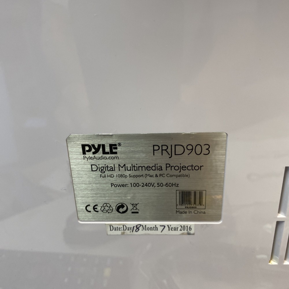 Pyle PRJD903 Pyle Digital Multimedia Projector, Full HD 1080p Support Mac & PC