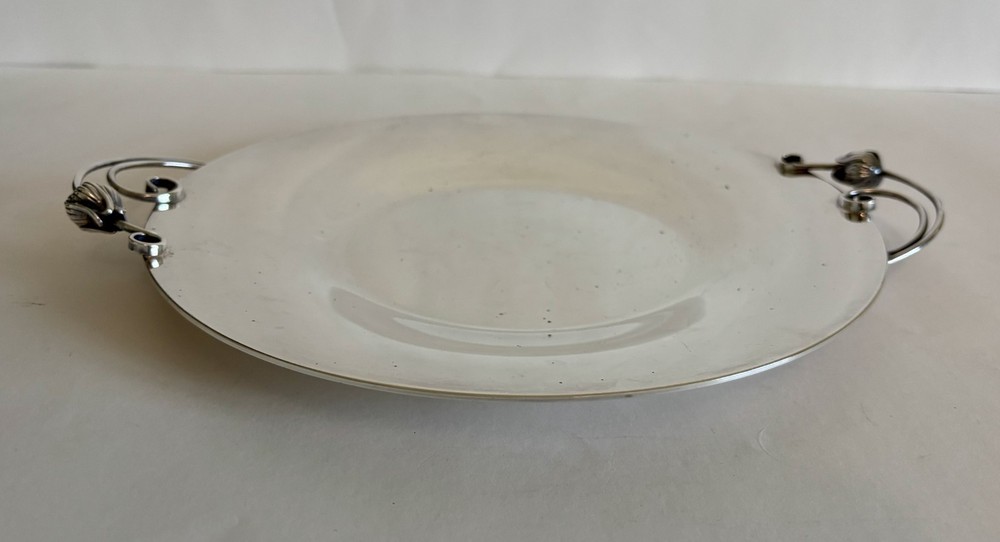 E Dragsted Danish Silver-plated 12.5" Dessert Serving Plate Made in Denmark