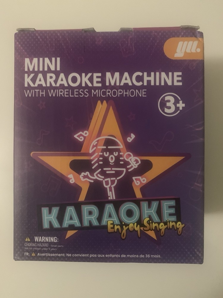 Mini Karaoke Machine with 2 Wireless Microphones & Portable Bluetooth Speaker