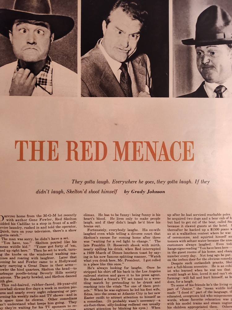1952 Esquire Original Article They Gotta Laugh at RED SKELTON!