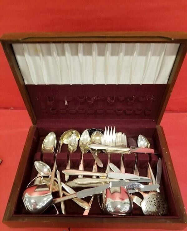 78 PC Assorted Silver Toned Flat Ware Set- In Box