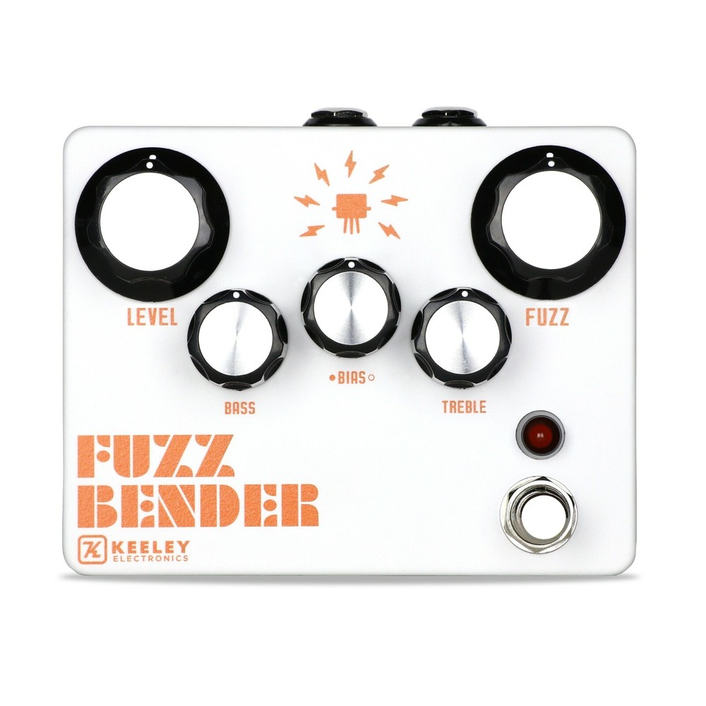Keeley Fuzz Bender 3 Transistor Hybrid Fuzz, 3 Patch Cable - Bundle
