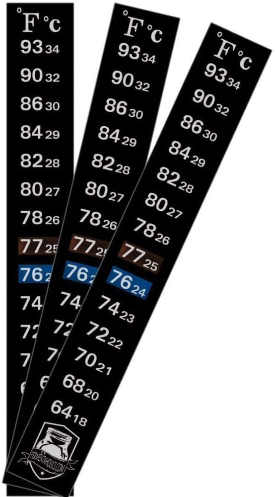 3 Pack Kombucha Fermentation Adhesive Strip Thermometer
