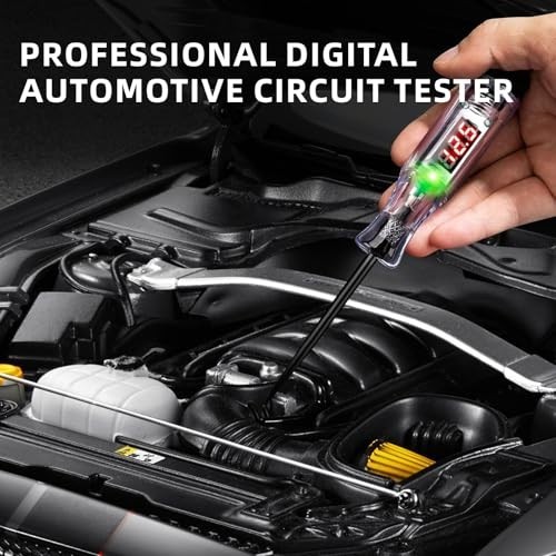 Automotive Test Light with 3-120V LED DC Digital Voltage Display, Circuit Tester
