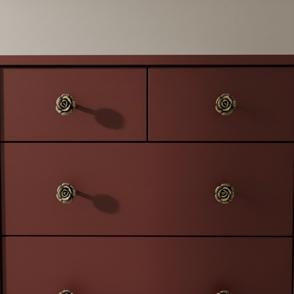 The Tangerine Store |Antique Brass Rose Drawer Knobs