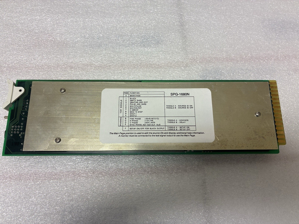 Leitch SPG-1680N SYNC PULSE GENERATOR CARD WORKING