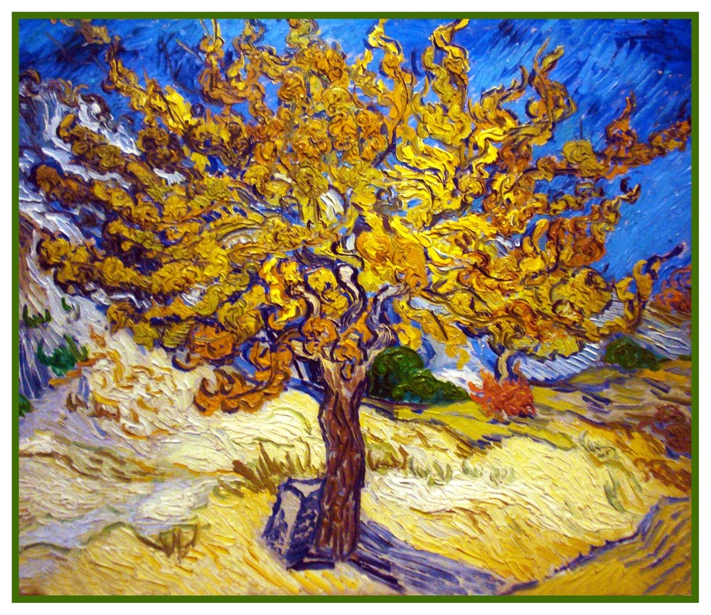 The Mulberry Tree by Impressionist Van Gogh Counted Cross Stitch Pattern