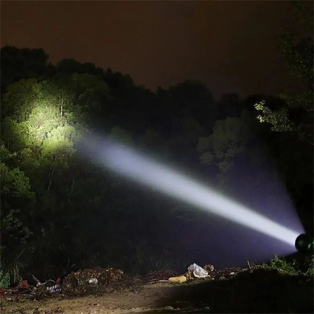 9000000 Lumens Super Bright LED Flashlight Tactical Rechargeable LED Work Lights