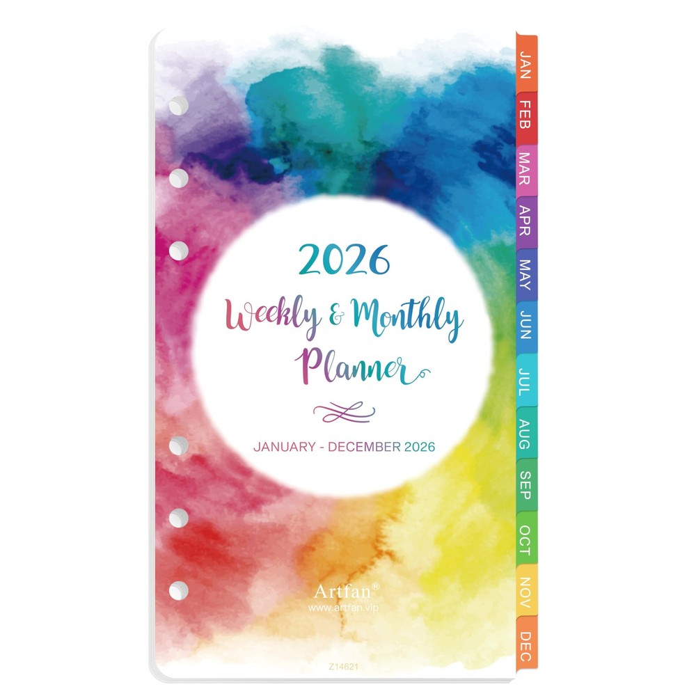 2026 Planner Refills - 2026, Weekly and Small, Multicolored