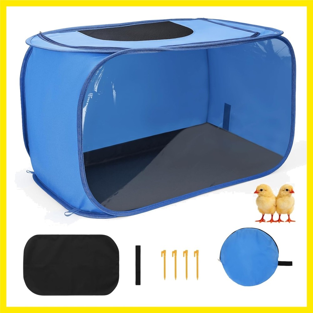 Chicken Brooder Box for Chicks, Pop Up Chick Brooder Kit with Clear Window, W...