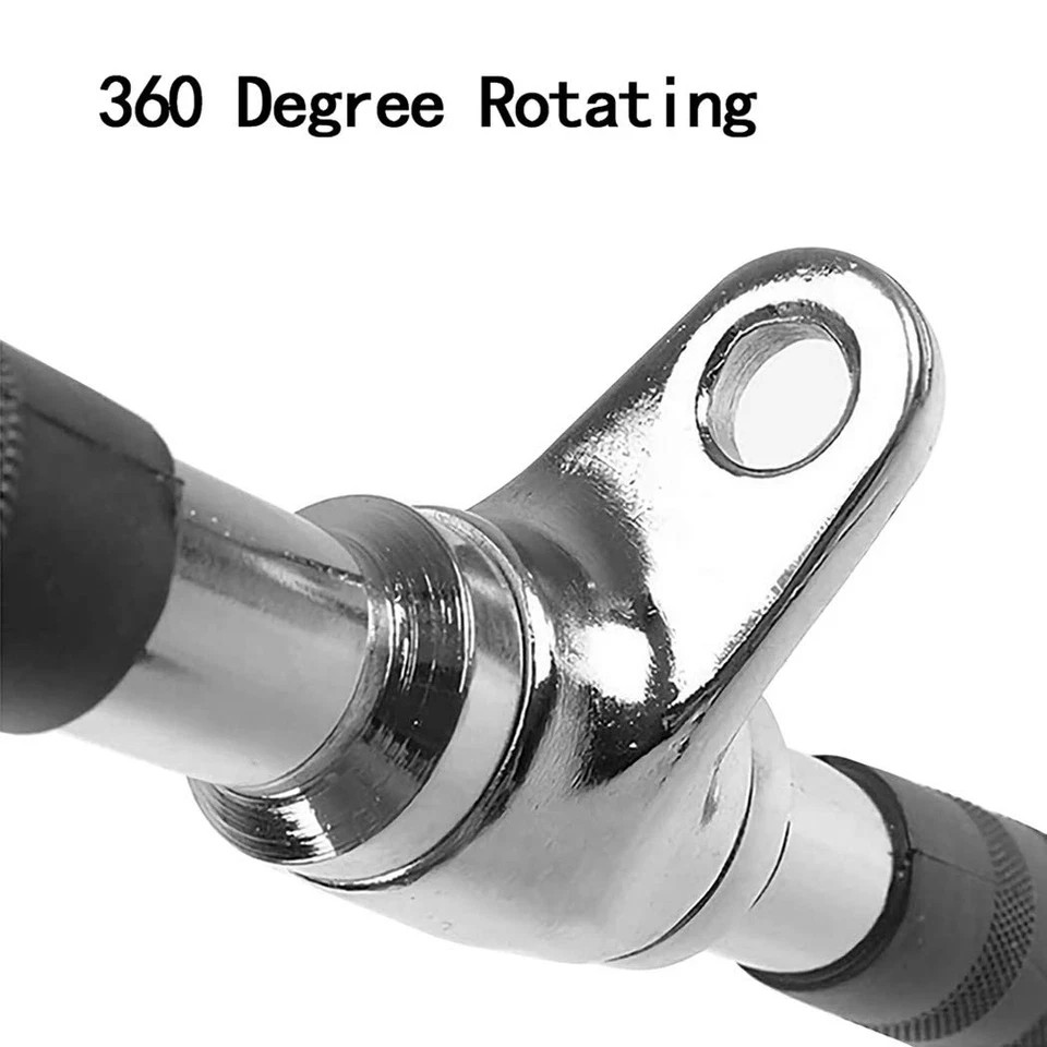 LAT Bar Cable Machine Attachment Curl Pulldown Bar with Full Rotation and for