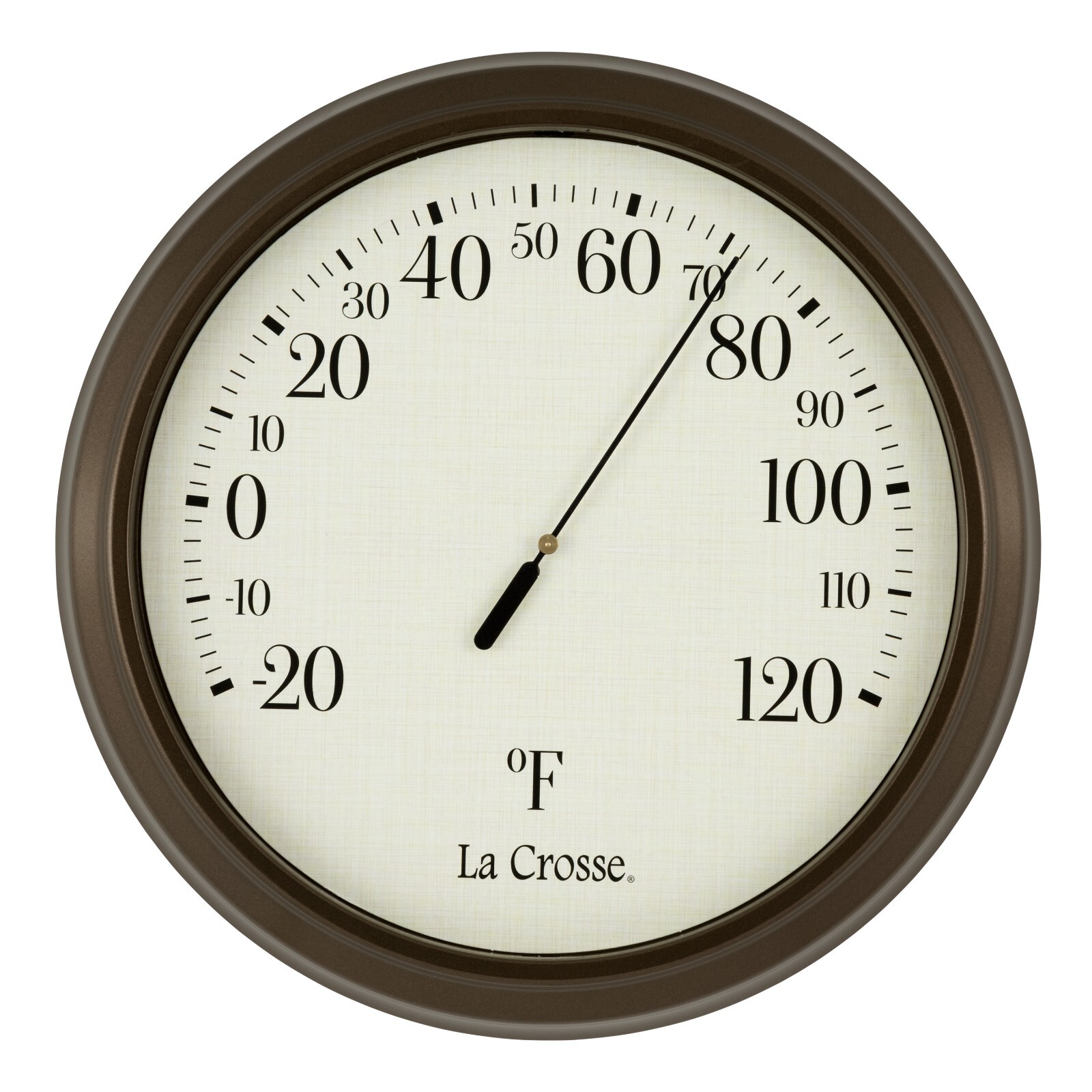 104-108 La Crosse 8" Round Indoor/Outdoor Dial Thermometer