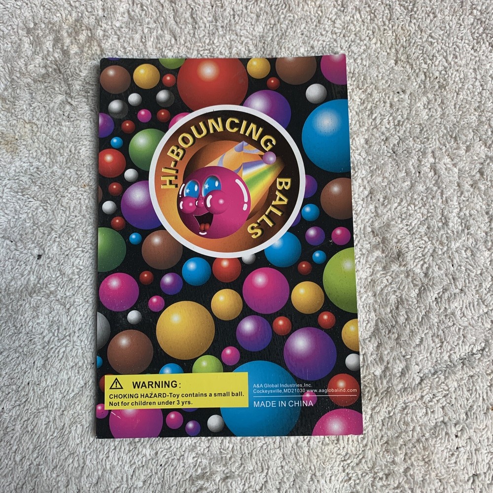 Vintage Hi Bouncing Balls Vending Machines Display Card
