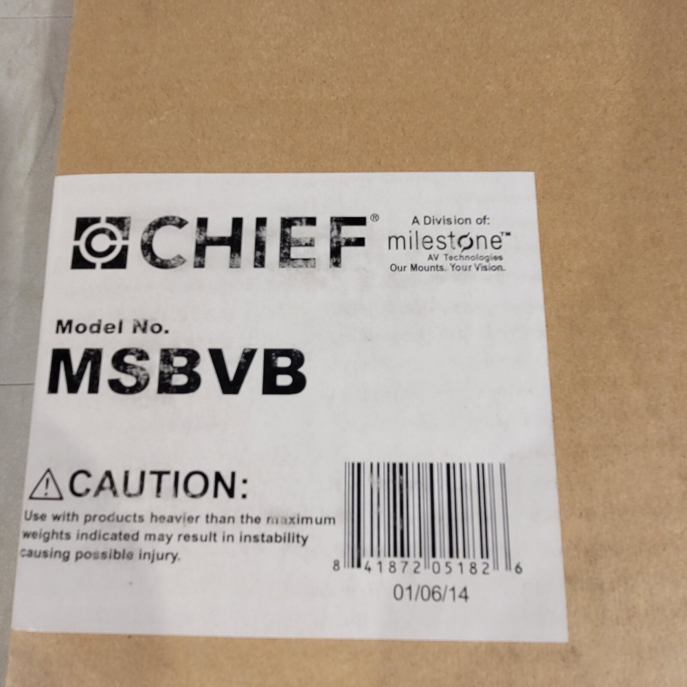 Chief MSBVB Universal Flat Panel Interface Bracket Black