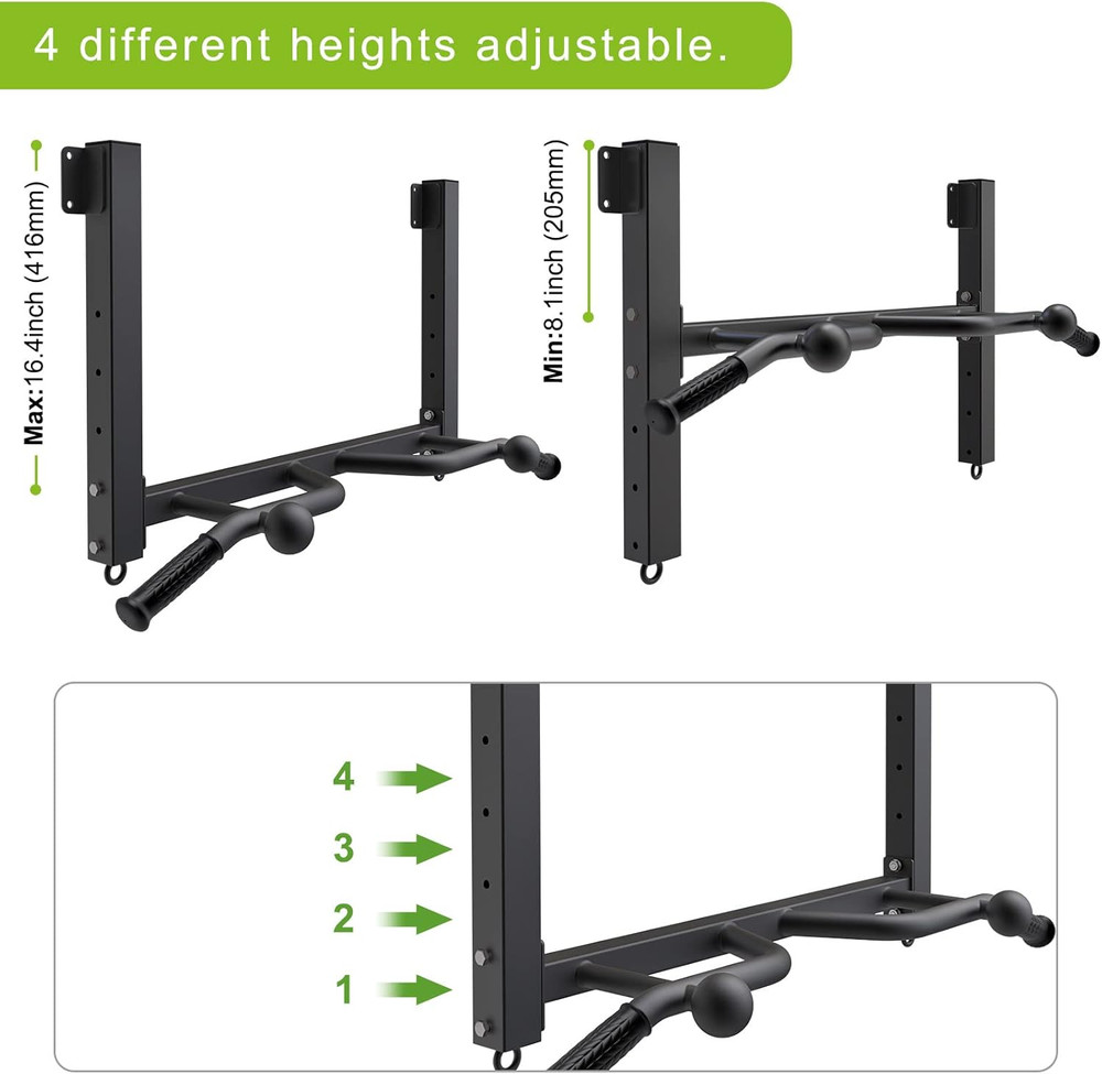 32" Ceiling Mounted Pull up Bar - Heavy Duty, Highly Adjustable, Multifunctional