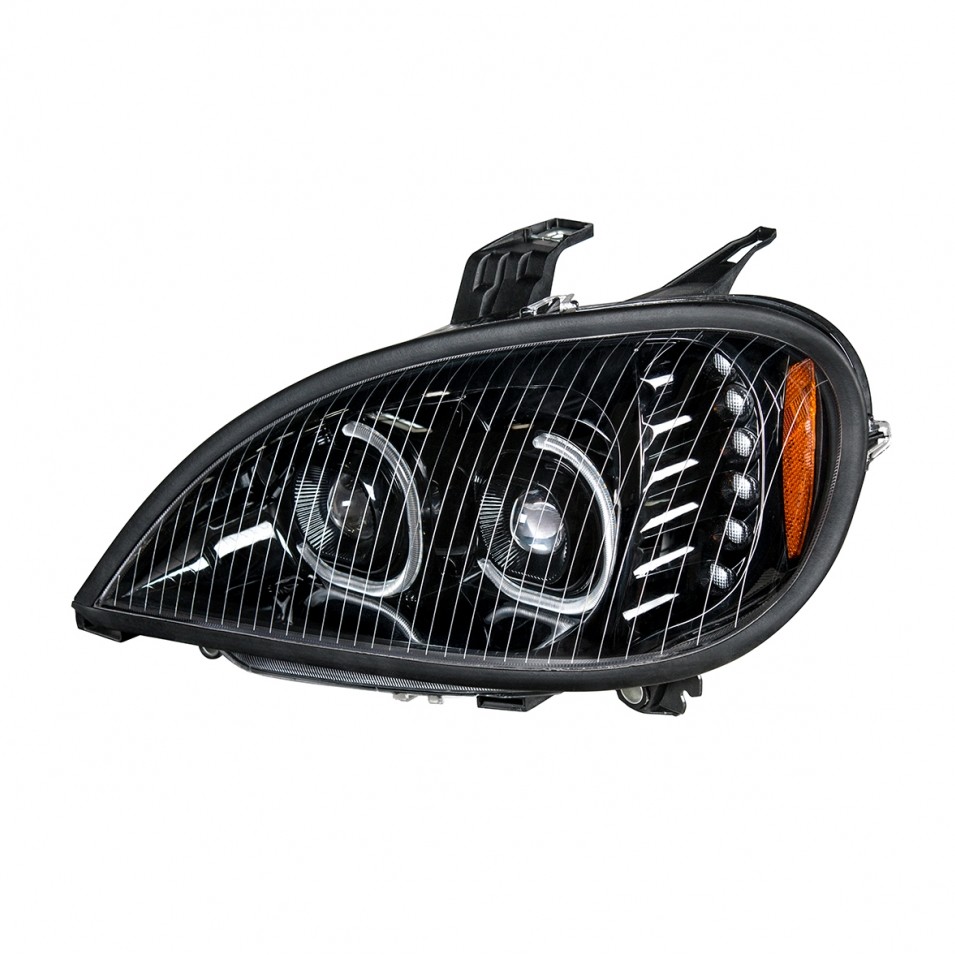 1996-2018 Freightliner Columbia LED Projection Headlight - Blackout - Driver