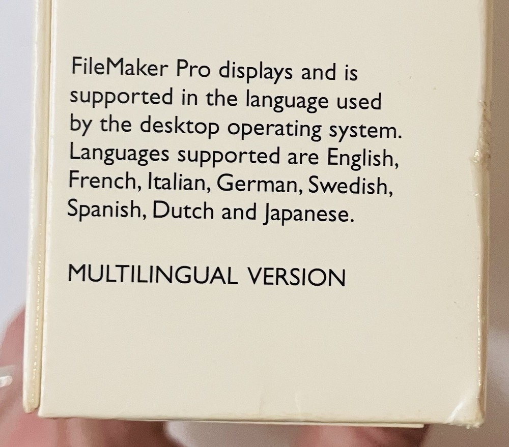 FileMaker Pro 7 Upgrade Retail Box 2004 Mac/Win Multilingual Complete