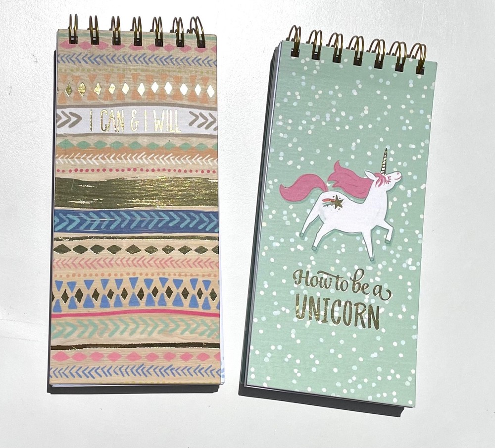 2-Pack Wire Binding Tall Palm Size Notepad with Full Interior Color Page 8"x 4"