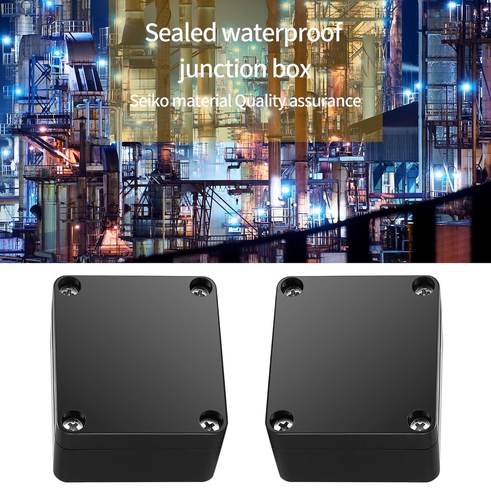 Project Box, 4 Pcs Electrical Junction IP65 Waterproof A, black