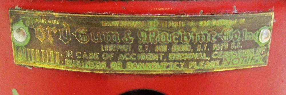 Ford Round Gumball Machine Circa 1940's