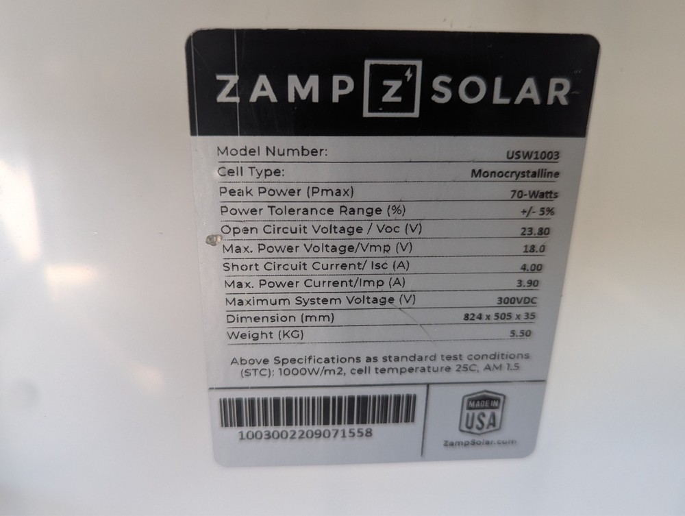 Zamp Solar 140-Watt Portable Solar Panel Kit USW1002