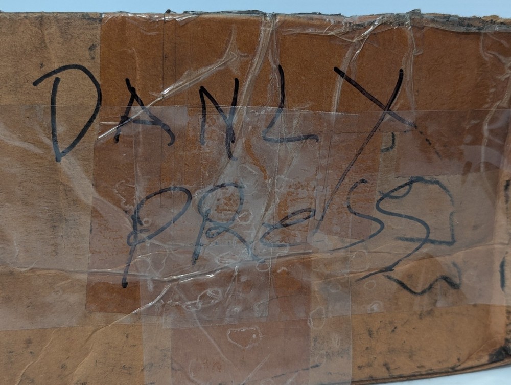 Assorted die steel machining holder block components, box marked for Danly Press