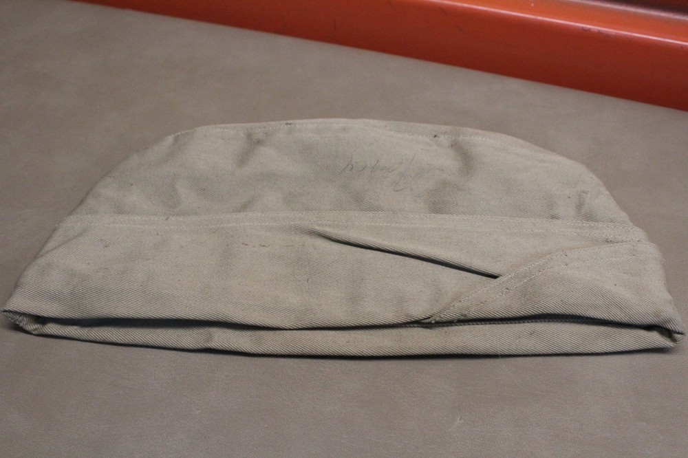 Vintage US ARMY GARRISON CAP KHAKI TAN