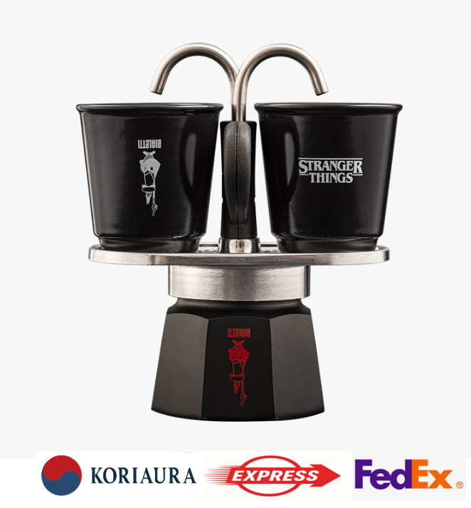 Bialetti Mini Express Stranger Things 2-Cup Set Color-Changing Ceramic Cups NEW