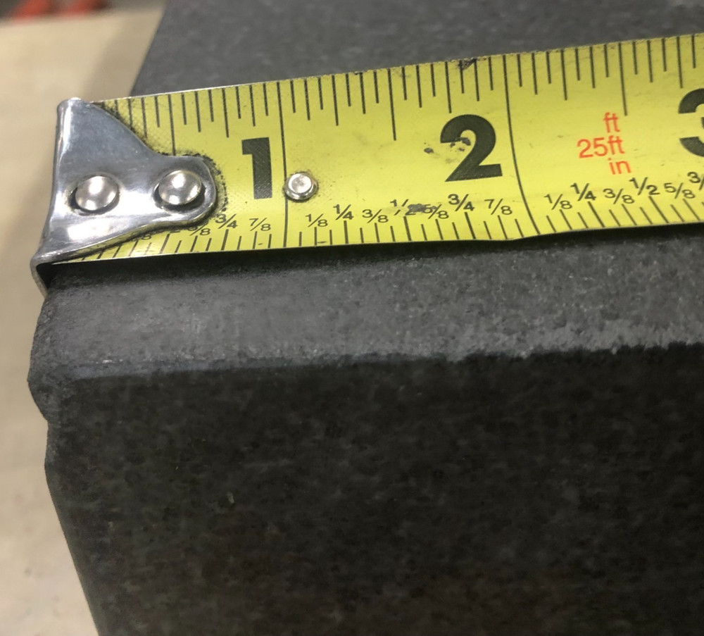 Granite Surface Plate, 12" x 9" x 3", Black