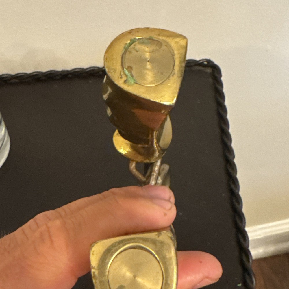 Vintage Solid Brass Exercise Hand Grip Hand Strengthen Exercise Gripper Spring