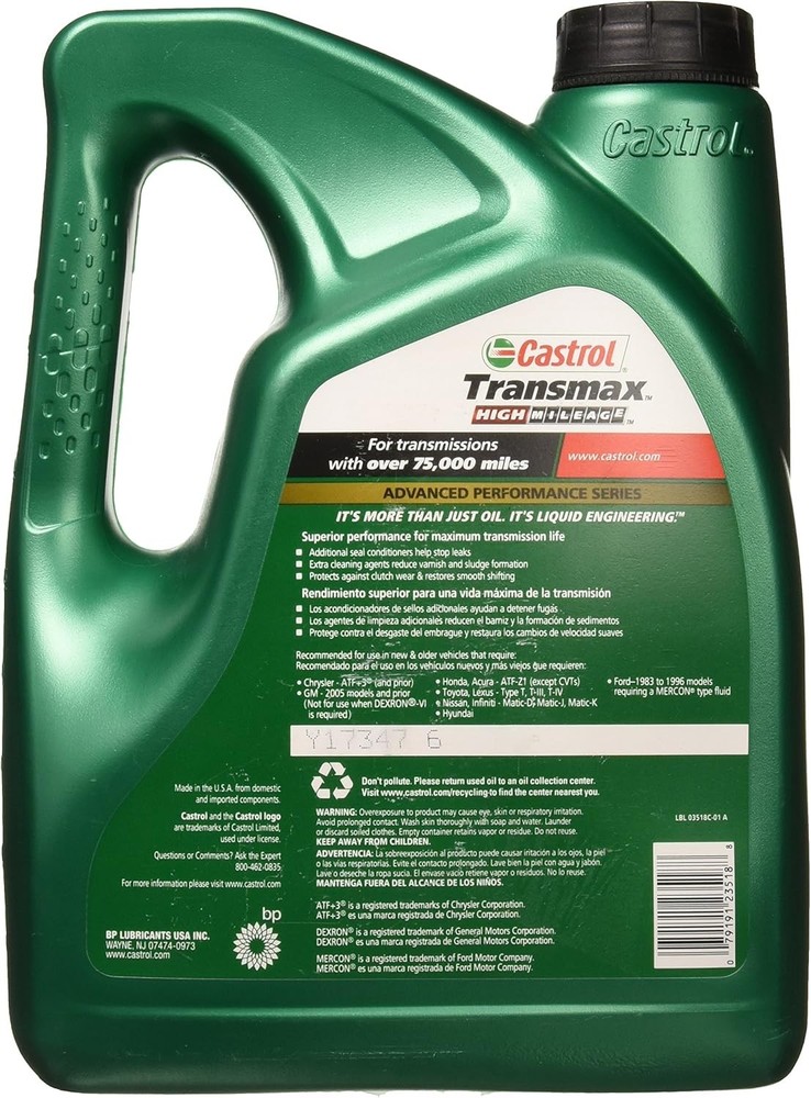 Transmax High Mileage Automatic Transmission Fluid, 1 Gallon