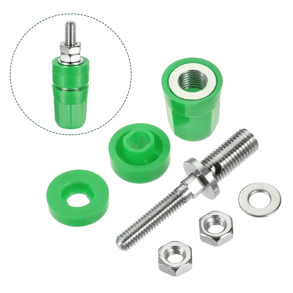 4 Pack Terminal Binding Post Amplifier Terminal Connector Jack Speaker Green