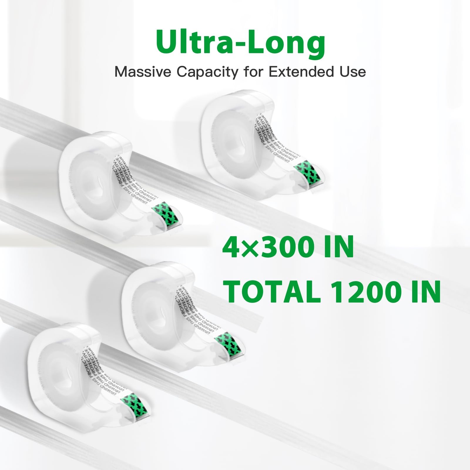 Double Sided Permanent Tape Light Duty with Dispenser, Narrow Width, Transluc...