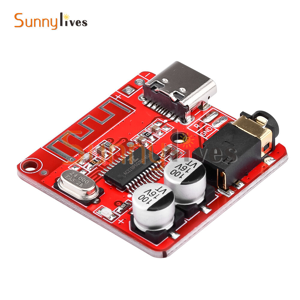 DC 3.7-5V Mini Bluetooth 5.1 Audio Receiver MP3 Decoder Amplifier Circuit Board