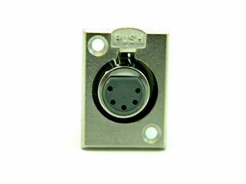 Female Microphone Connector Panel Mount 5 PIN