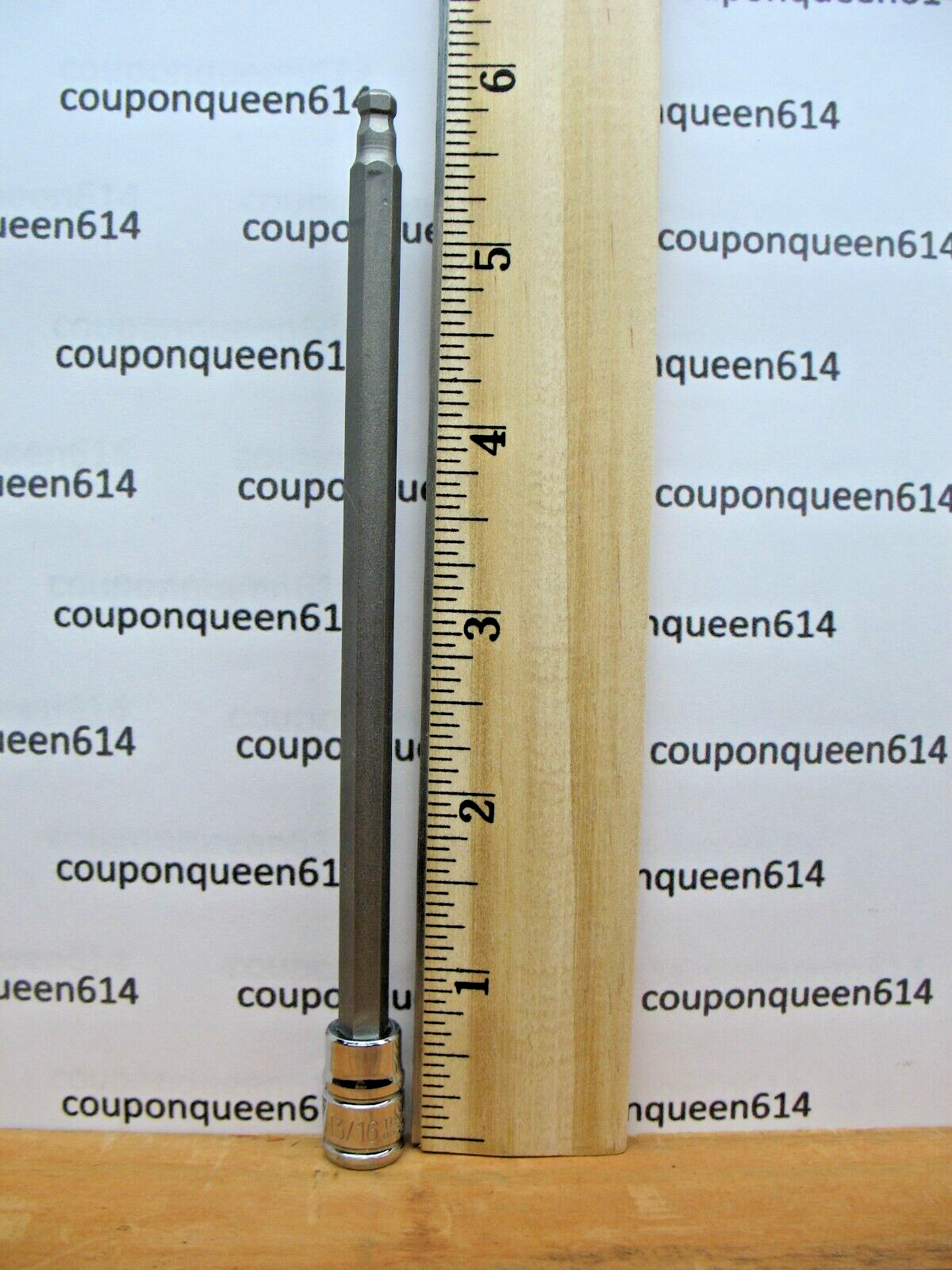 KOBALT 1120636-0622, 1/4" Drive Ball Hex Bit Socket Long 3/16" - Brand New