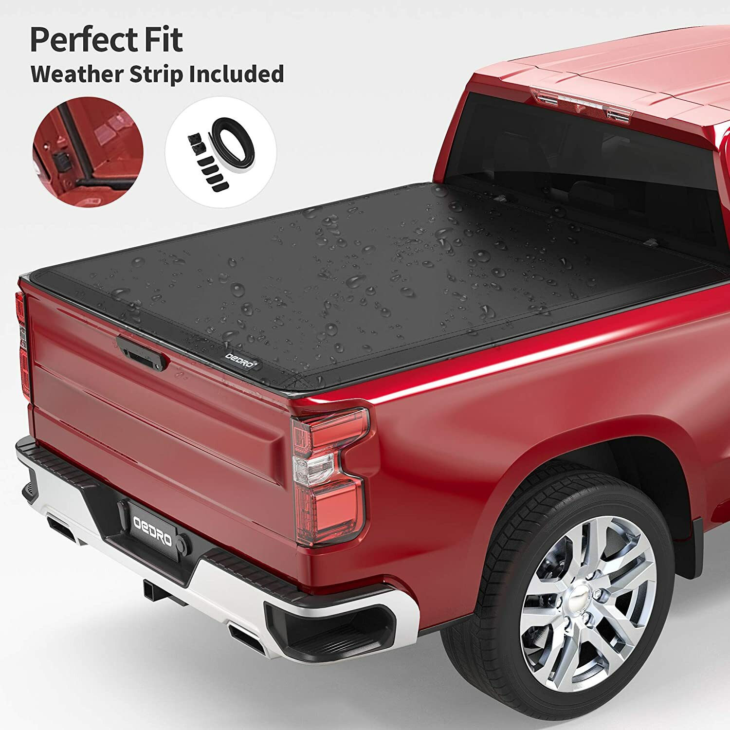 OEDRO Soft Roll Up 5.5ft Tonneau Cover for 2015-2024 Ford F-150 F150 Truck Bed