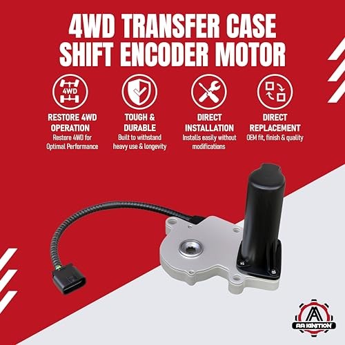 4WD Transfer Case Shift Encoder Motor - Compatible with Chevy, 8 Pin Connector