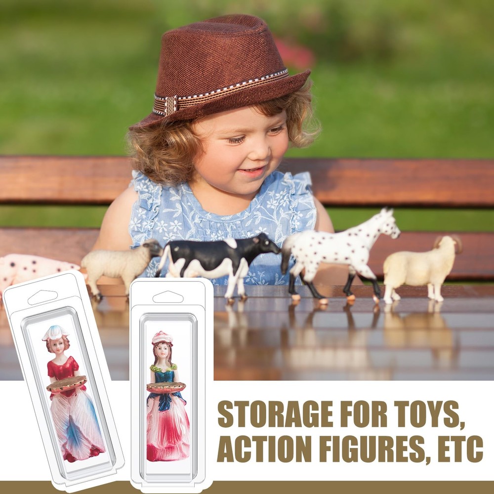 100 Pcs Plastic Blister Clamshell Protective Case for Action Figures - Display C