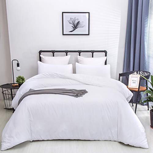 White Comforter Set White Bedding Set Size Modern Comforter Solid Full 1-white