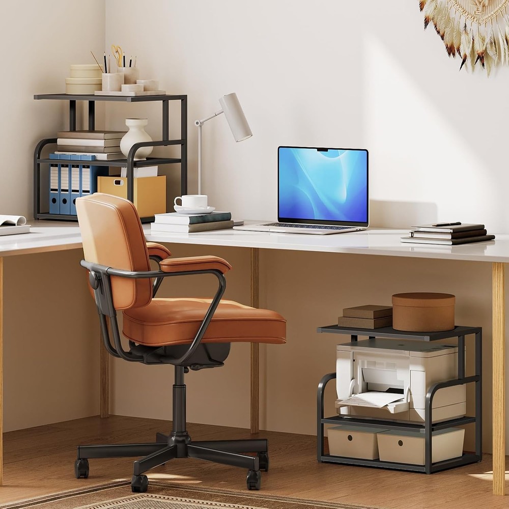 Printer Stand 3-Tier Desktop Printer Table Under Desk Printer Storage Office