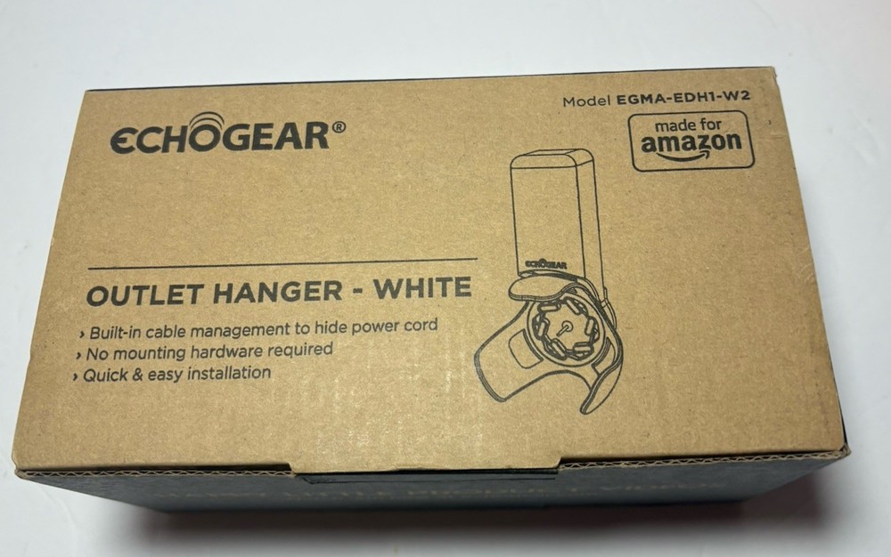 Echogear Outlet Hanger For Echo Dot 4th Gen Space Saving Stand White New