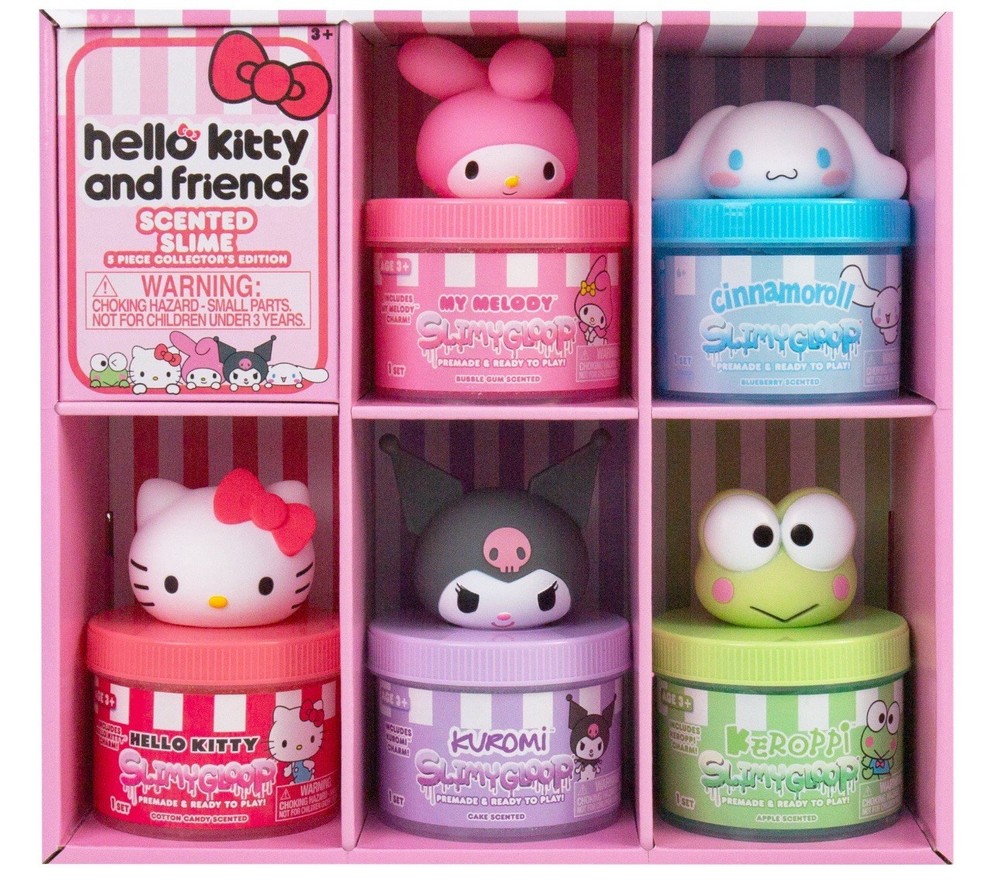 5-Pack Scented Slime Jars with Cute Character Lids, Soft Texture, Gift Set...
